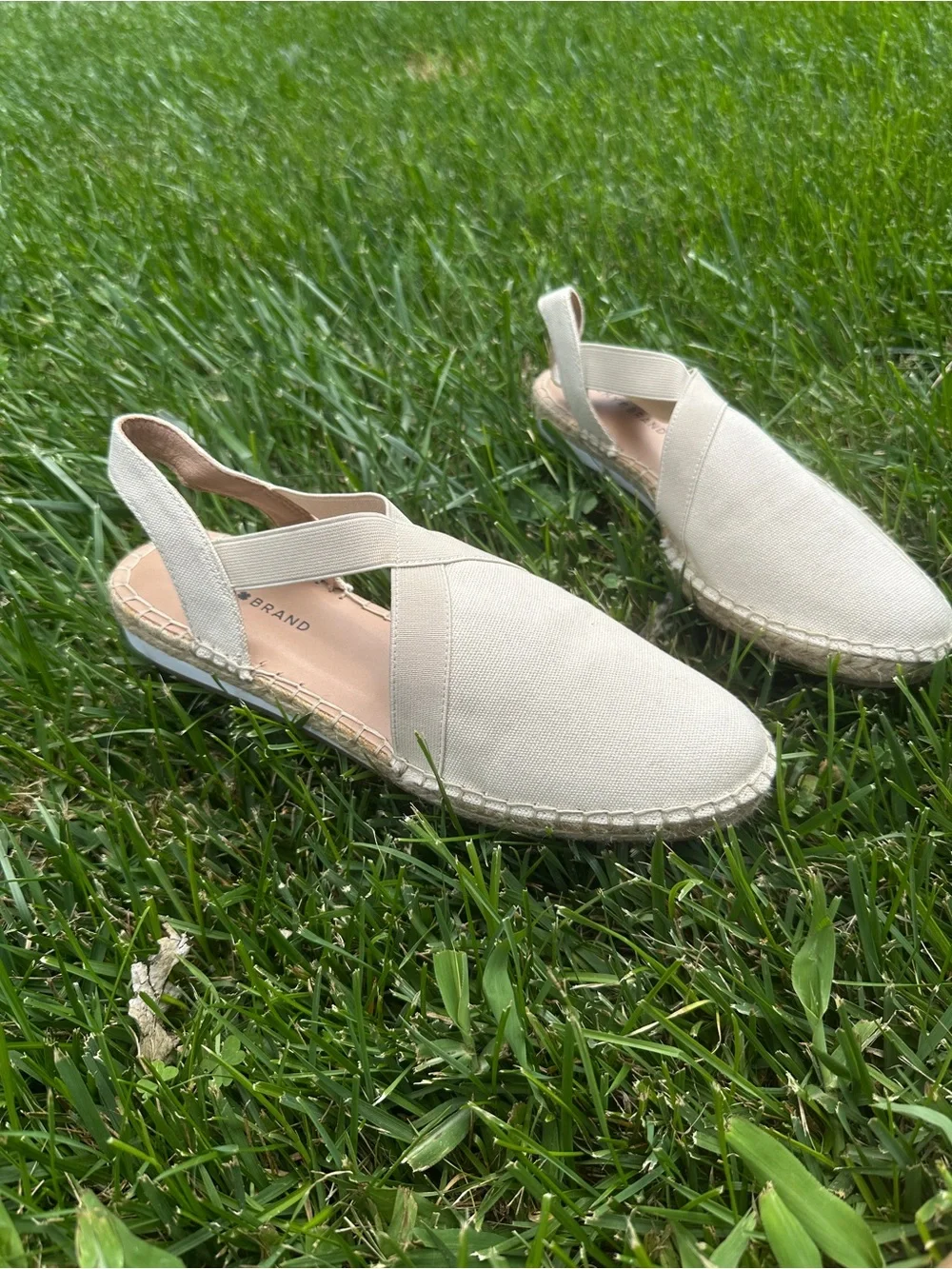 Lucky Brand Natural Canvas Slingback Espadrilles-Rifka